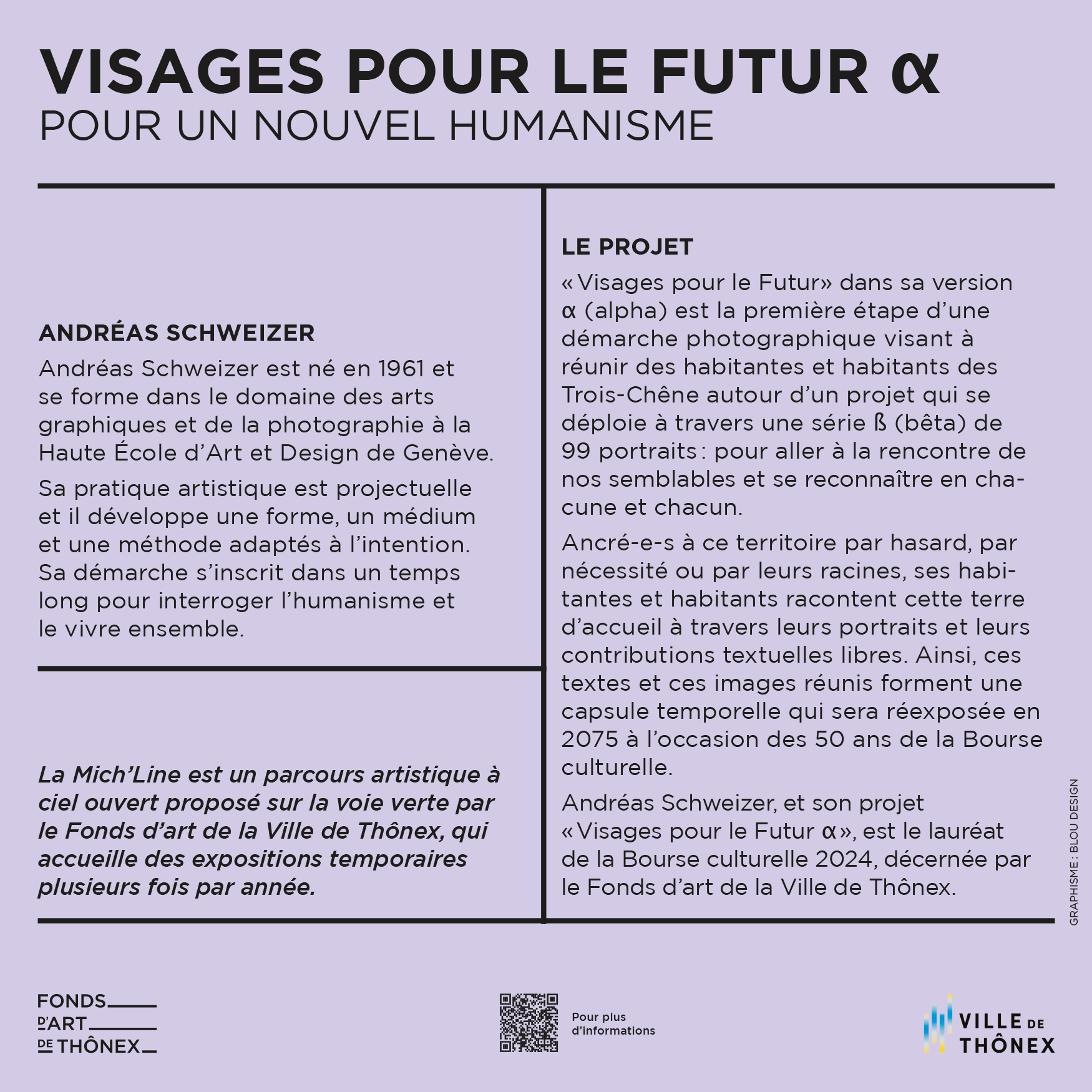 Visages pour le futur - exposition à la Mich'line de Thônex